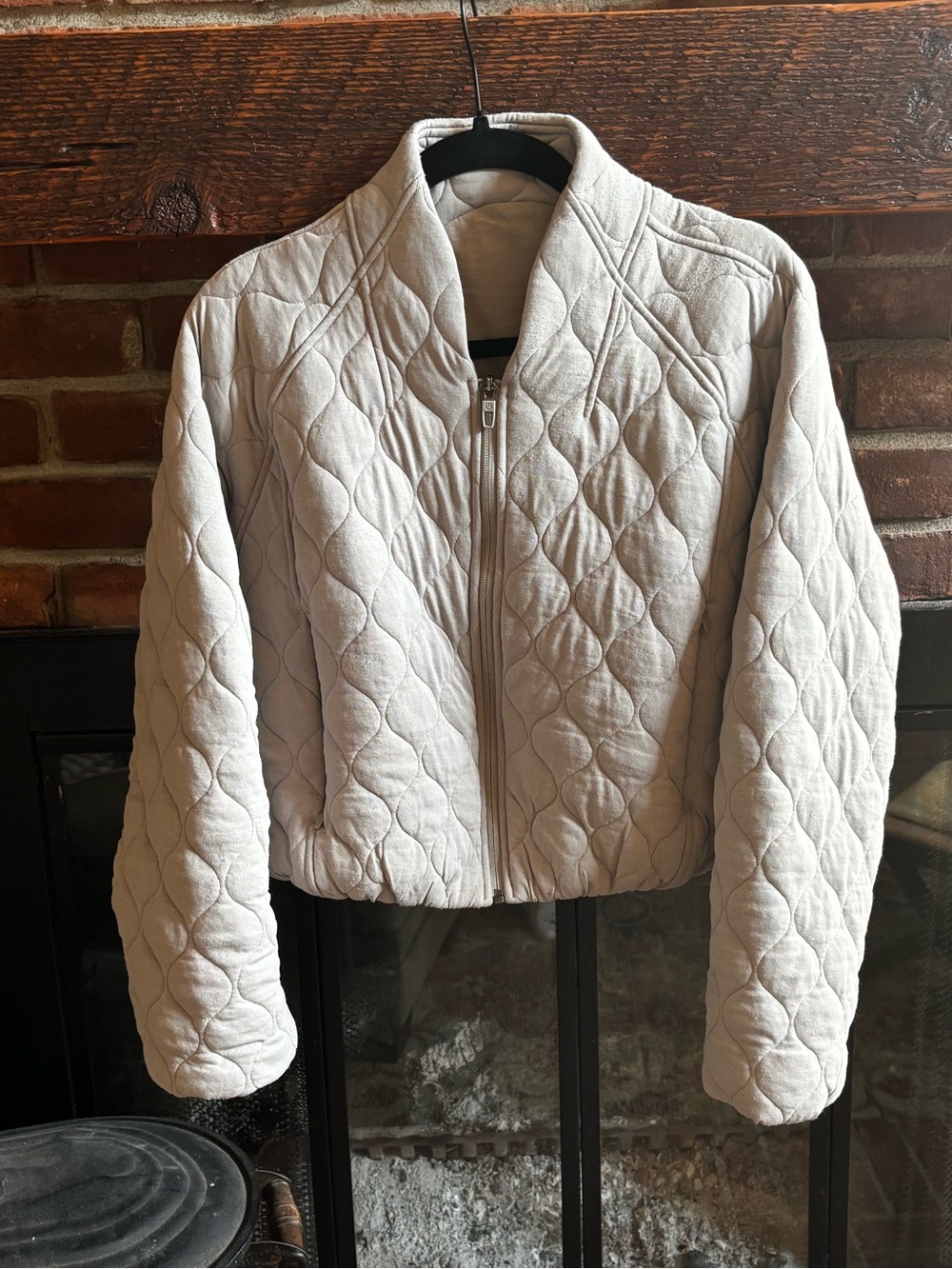Lululemon Quilted Full-Zip Bomber Jacket - Sage Green